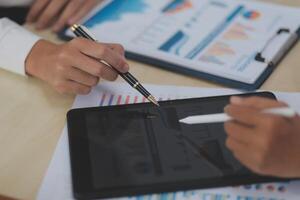 Business Documents, Auditor businesswoman checking searching document legal prepare paperwork or report for analysis TAX time,accountant Documents data contract partner deal in workplace office photo