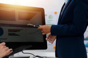 Business Documents, Auditor businesswoman checking searching document legal prepare paperwork or report for analysis TAX time,accountant Documents data contract partner deal in workplace office photo
