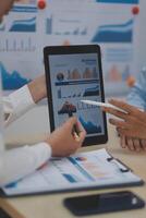 Business Documents, Auditor businesswoman checking searching document legal prepare paperwork or report for analysis TAX time,accountant Documents data contract partner deal in workplace office photo