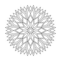 A vibrant mandala design featuring intricate geometric patterns for kids vector