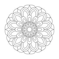 A harmonious blend of stock colors against a soft mandala for coloring book page vector