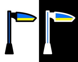 Illustration of sleek, energy efficient street lamp design with led lighting, ideal for modern cityscapes and eco friendly projects vector