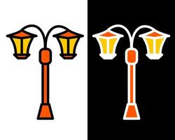 park lamp shaped like a blooming flower, with soft, warm light radiating from its petals, adding a whimsical touch to floral gardens vector