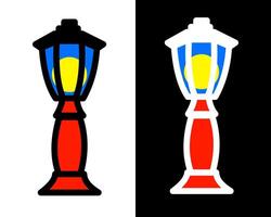 park lamp featuring ornate glasswork and a richly detailed pole, adding sophistication to historic gardens vector