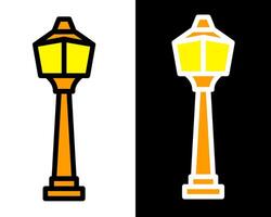 decorative park lamp, adding historic charm and sophistication to traditional parks and gardens vector