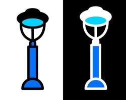Illustration of simple, minimalist street lamp design with clean lines, blending seamlessly into contemporary architectural spaces vector