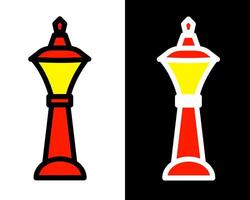 park lamp, featuring detailed carvings and a classic finish, adding a regal touch to formal gardens vector