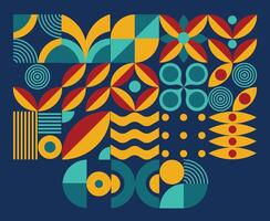 A colorful abstract design with geometric shapes vector