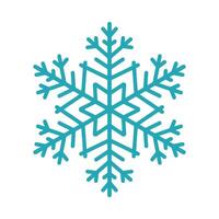 Snowflake illustration, detailed hand drawn flat illustration. Graphic outline doodle drawing. Christmas and New Year symbol. Unique snowflake silhouette icon for frosty winter designs and decor vector