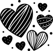 set of heart vector