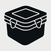 food container icon isolated vector