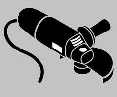angle grinder icon isolated on white background vector