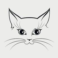 cat face icon vector