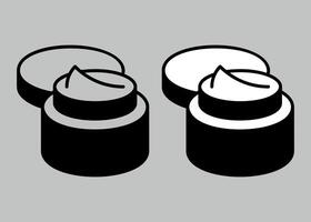 cream jar icon isolated vector