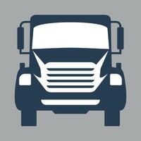 front view truck icon isolated vector