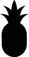 A pineapple silhouette is shown on a white background vector
