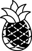 Pineapple coloring pages vector