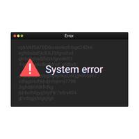 Virus crashed operation system. vector