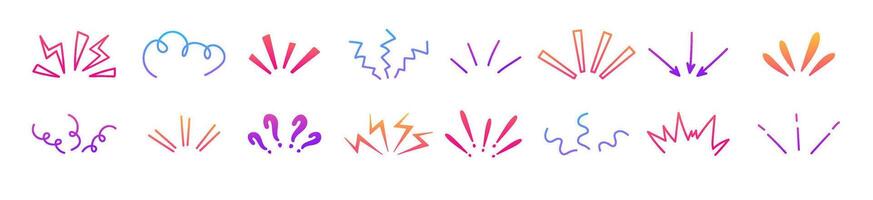 Colorful abstract sparkle with doodles. vector