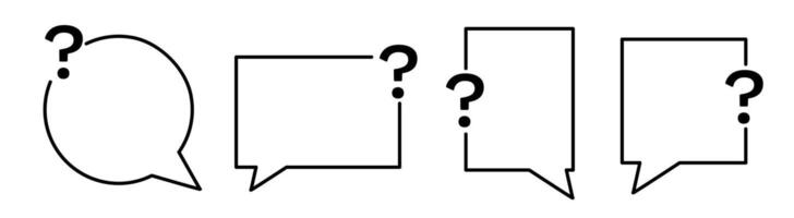 Empty message with question mark. Minimalistic question borders without text. vector