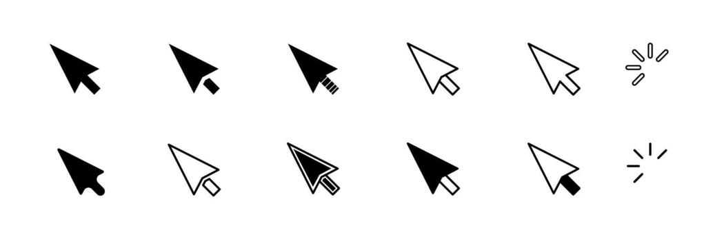 Click arrow icon. vector