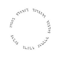 Circle of occult symbols. Blank round platform for summoning and protection vector