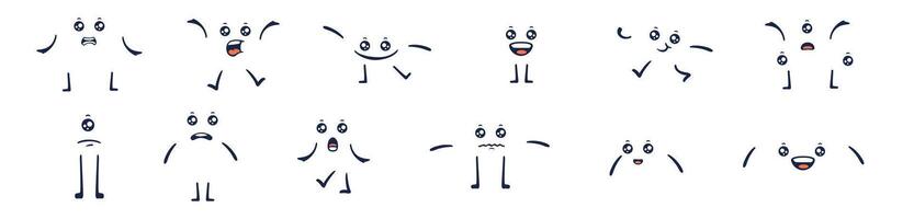 Set of various colored cartoon bacterial pathogen cute microbe isolated on white background. Collection of different funny biology microorganism flat illustration vector