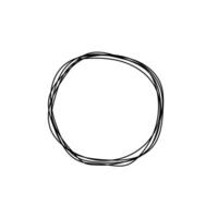 Hand drawn circles sketch frame set. Rounds scribble line circles. vector