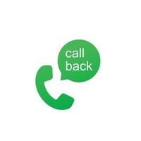 Call back button. Illustration vector