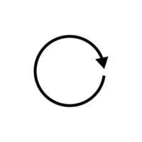 Spin arrow circle. Recycle arrown round frame vector