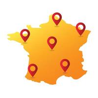 France map pin location illustration vector