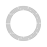 Tech concentric abstract circle frame . vector