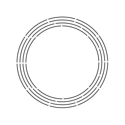 Tech concentric abstract circle frame .