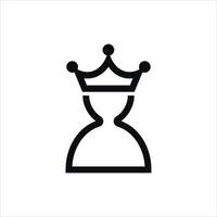 Outline man icon with crown vector