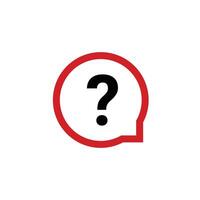 Question bubble icon. Ask help sign vector