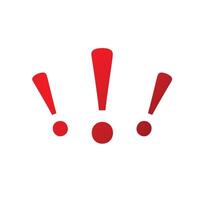 Exclamation point icon attention alert vector