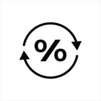 percent commission change icon cashback vector