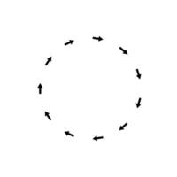 Spin arrow circle. Recycle arrown round frame vector