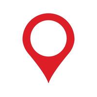 red map pin location pointer vector