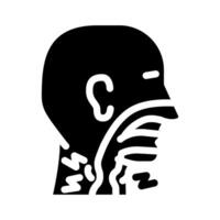 difficulty swallowing disease symptom glyph icon illustration vector