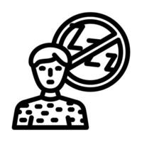 difficulty sleeping disease symptom line icon illustration vector