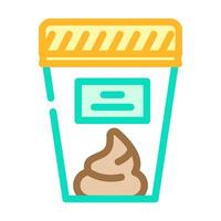 infested stool sample color icon illustration vector