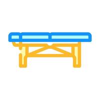 massage table spa therapy treatment color icon illustration vector