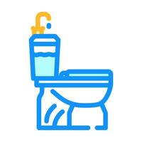 efficient toilet water saving color icon illustration vector