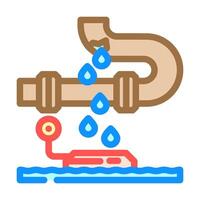 leak detection water saving color icon illustration vector