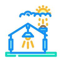daylight sensor lighting control color icon illustration vector