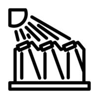 daylight harvesting green building line icon illustration vector
