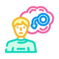 erectile dysfunction color icon illustration vector