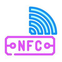 nfc signal color icon illustration vector
