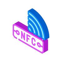 nfc signal isometric icon illustration vector